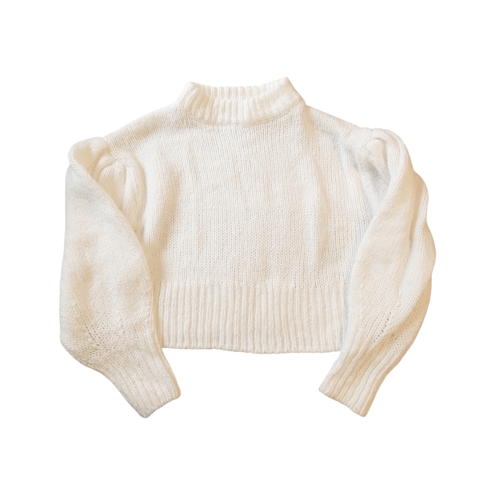 H&M Women's Cropped White Sweater